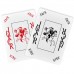 Carti de joc poker Texas Hold'em, profesionale, Piatnik (Austria), 100% plastic, index mare + peek index, culoare spate rosu